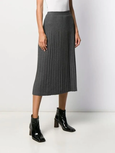 Shop Michael Michael Kors Derby Heather Midi Skirt In Grey