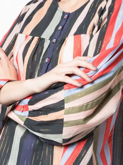 Shop Apiece Apart Striped Tunic Blouse In Multicolour