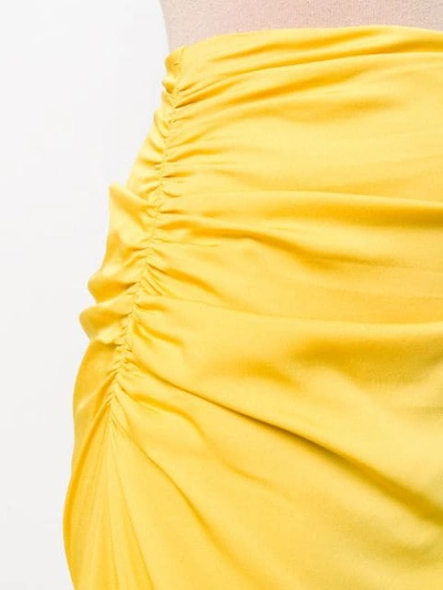 Shop Theory Twisted Draped Skirt In Yellow