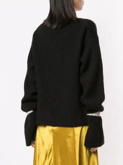 Shop Ann Demeulemeester Claudio Slit Jumper In Black