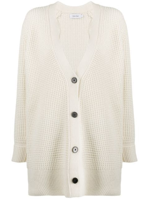 calvin klein white cardigan