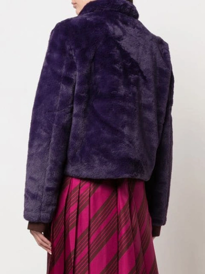 Shop Apparis Tukio Faux Fur Jacket In Purple