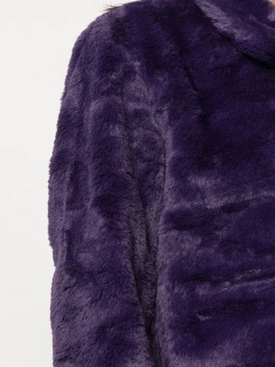 Shop Apparis Tukio Faux Fur Jacket In Purple