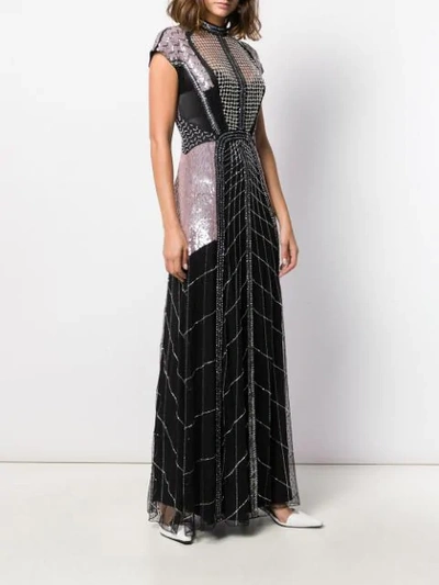 Shop Temperley London Electra Bead-embellished Tulle Gown In Black