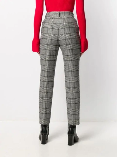 Shop Dolce & Gabbana High-rise Check Trousers In Black