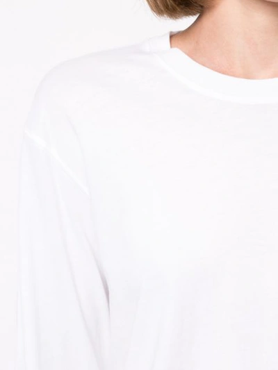 Shop Atm Anthony Thomas Melillo Long Sleeved Boy T-shirt In White