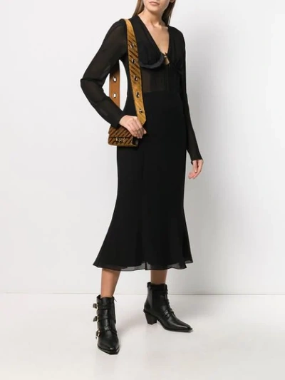 Shop Olivier Theyskens Structured Bust Dress In Black