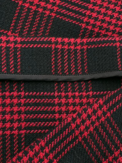 Shop Red Valentino Checked Oversized Coat In Red