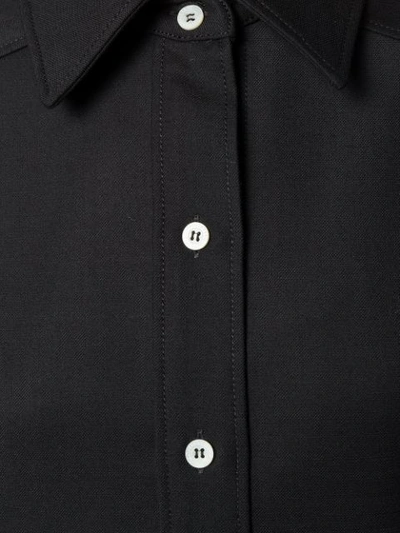 Shop Courrèges Plain Oversized Shirt In Black