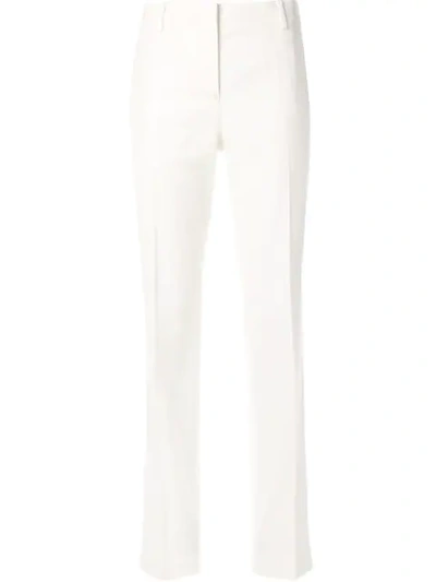 Shop N°21 Straight-leg Mid-rise Tailored Trousers In White