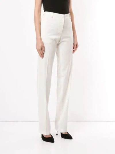 Shop N°21 Straight-leg Mid-rise Tailored Trousers In White