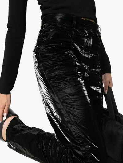 Shop Alyx Crinkled Vinyl Trousers In Black