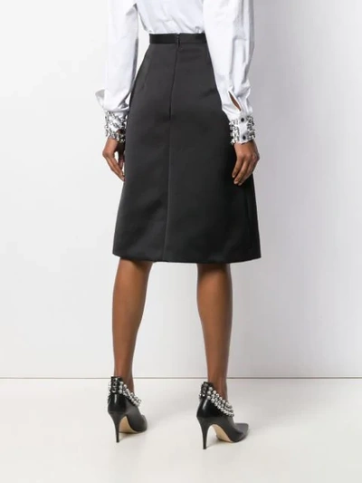 Shop Christopher Kane Crystal Split Skirt In Black
