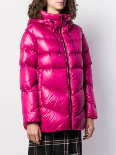 Shop Woolrich Hooded Puffer Jacket In Pink