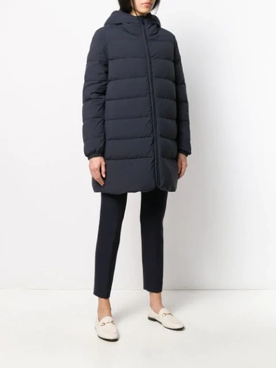 Shop Aspesi Quilted Puffer Jacket In Blue