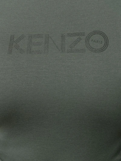 Shop Kenzo Printed Logo Tank Top In Green