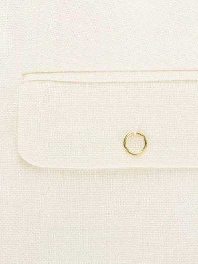 Shop Jacquemus Ring Embellished Blazer In White