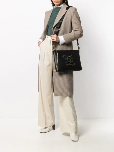 Shop Fendi High-rise Wide Leg Trousers In Neutrals