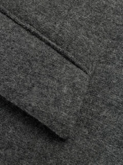 Shop Aspesi Single-breasted Coat In Grey