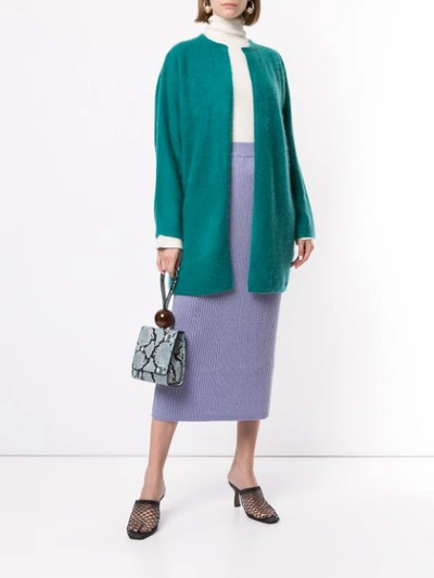 Shop Tomorrowland Oversized Open-front Cardigan In Green