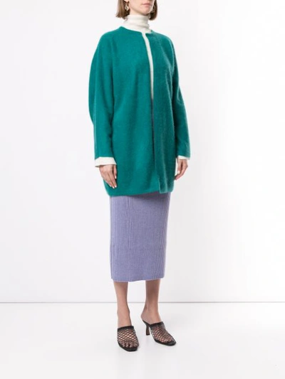 Shop Tomorrowland Oversized Open-front Cardigan In Green