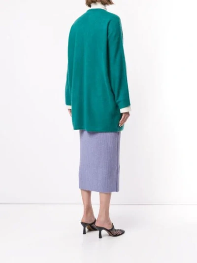 Shop Tomorrowland Oversized Open-front Cardigan In Green