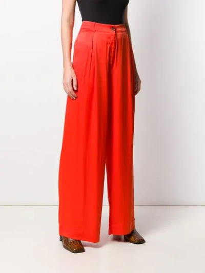 Shop Essentiel Antwerp Palazzo Pants In Orange