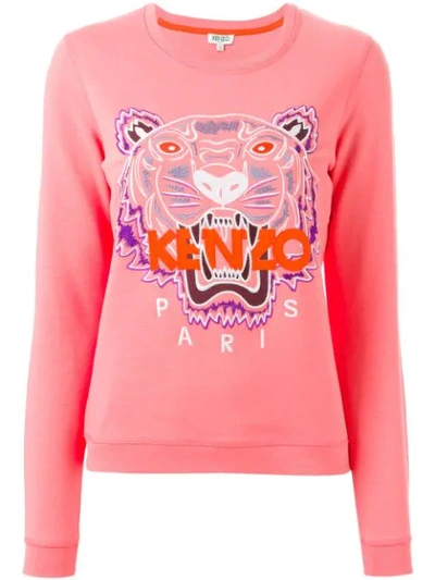 Shop Kenzo 'tiger' Sweatshirt In Pink