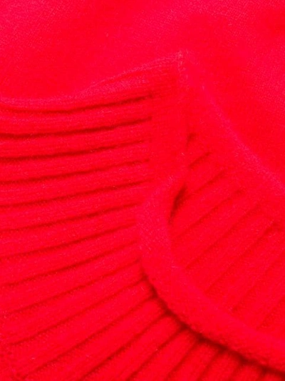 Shop Allude Long Sleeve Knitted Jumper In Red