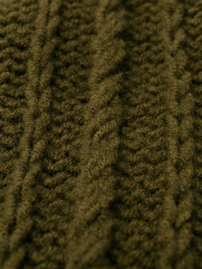 Shop Ermanno Scervino Sequin Aran-knit Sweatshirt In Green