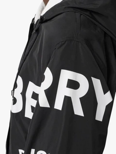 Shop Burberry Horseferry Print Parka In Black