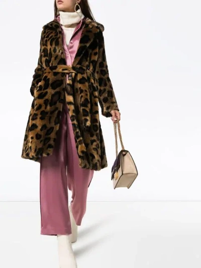 Shop Stand Studio Irina Leopard-print Coat In Brown