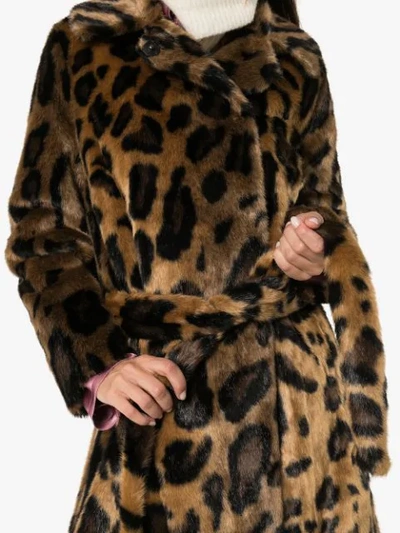 Shop Stand Studio Irina Leopard-print Coat In Brown