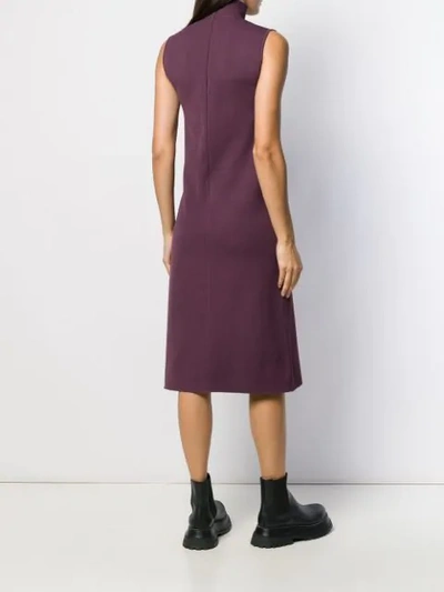 Shop Bottega Veneta Cut-out Dress In Purple