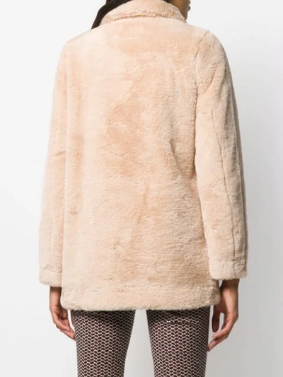 Shop Apparis Rose Faux Fur Jacket In Neutrals