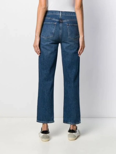 Shop J Brand Jules Cropped Denim Jeans In Blue