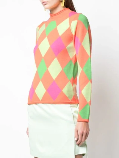 Opening Ceremony Patterned Mock Neck Pullover In Multicolour