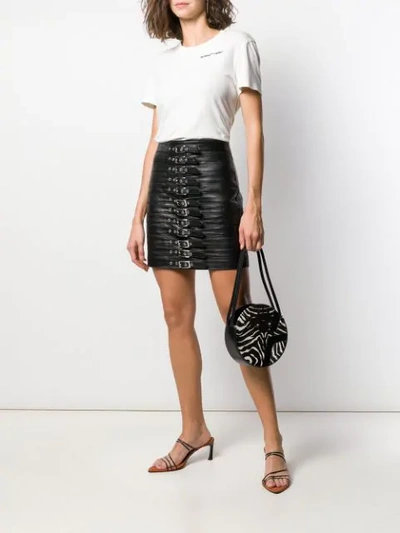 Shop Manokhi Dita Buckled Mini Skirt In Black