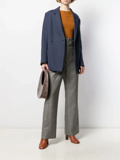 Shop Peter Pilotto Kick-flare Tweed Trousers In Grey