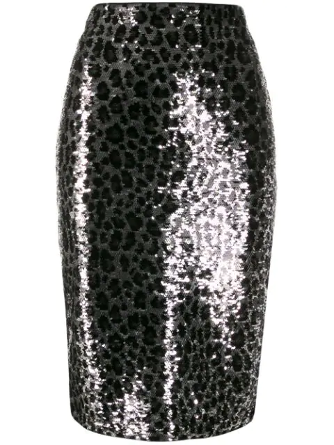 michael kors black sequin skirt
