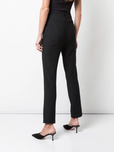 Shop Tibi Cropped Trousers In Black