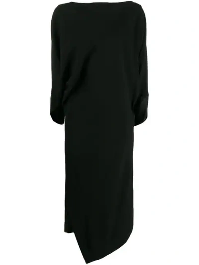 Shop Vivienne Westwood Boat-neck Asymmetric Dress In Black