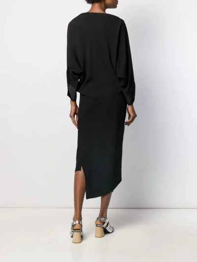 Shop Vivienne Westwood Boat-neck Asymmetric Dress In Black