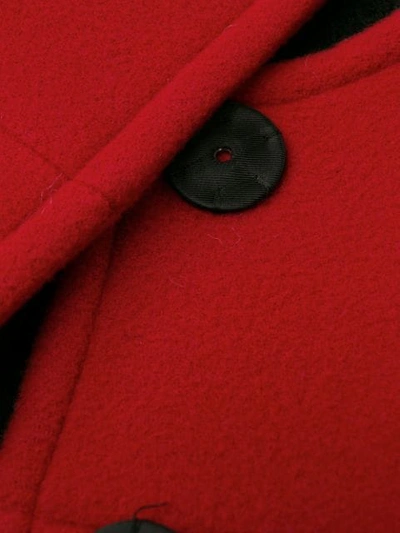 Gianluca Capannolo Collarless Cocoon Coat In Red