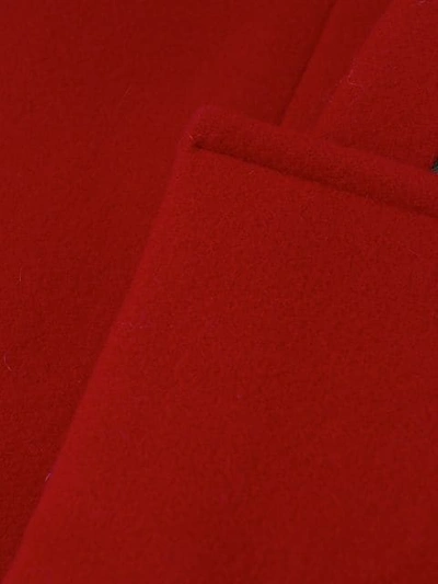 Gianluca Capannolo Collarless Cocoon Coat In Red