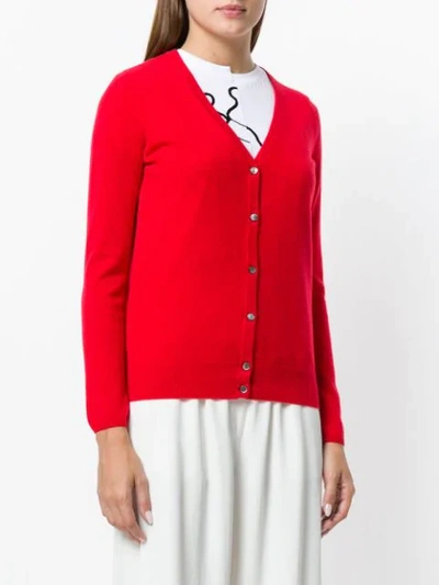 Shop N•peal V-neck Cardigan In Red