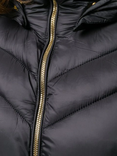 Shop Barbour Belted Puffer Coat In Black
