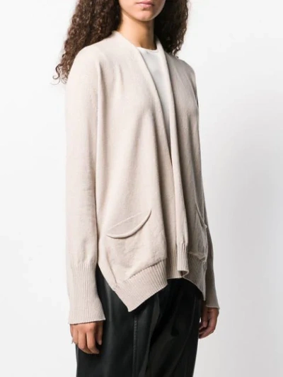 Shop Antonelli Draped Knitted Cardigan In Neutrals