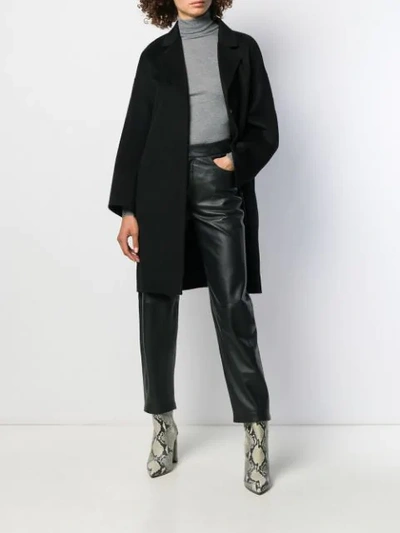 Shop Yves Salomon Cashmere Egg-shape Coat In Black