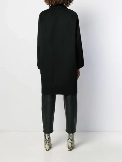 Shop Yves Salomon Cashmere Egg-shape Coat In Black